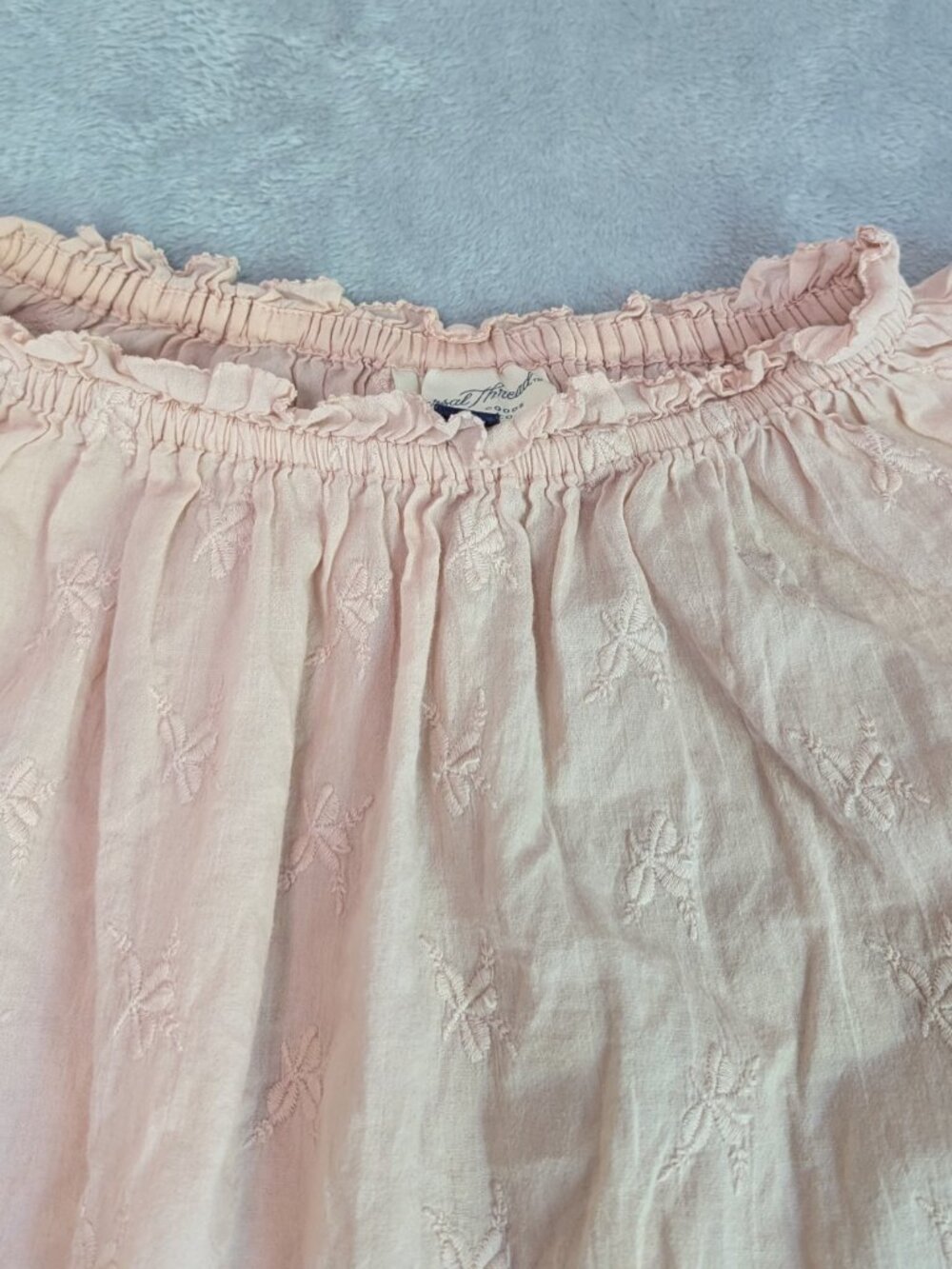 Universal Thread Womens Babydoll Cottagecore Flutter Sleeve Top Size L Peach - Picture 5 of 9